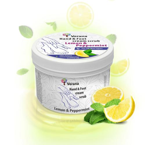 Hand & Foot cream scrub Verana Lemon & Peppermint